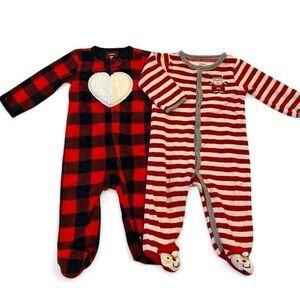 Carters Christmas footie pajamas size 9M